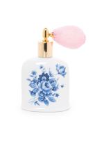 Accesorios baño en madera y porcelana 144 - Perfumador Ébano flor azul