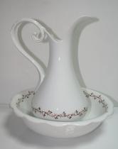 Complementos de baño 102 - Lavamanos porcelana para palanganero laurel marrón