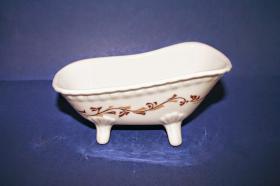 Accesorios baño en madera y porcelana 734 - Bañera Ébano laurel marrón