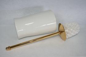 Accesorios baño en latón y porcelana 48 - Escobillero suelo Agua lux oro