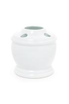 Accesorios baño de encimera en porcelana 928 - Dosificador de porcelana Toledo blanca