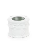 Accesorios baño de encimera en porcelana 6681 - Dosificador de porcelana lazo blanco