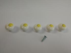  5  tiradores de porcelana 12321 - Tirador de porcelana 5 unidades girasol