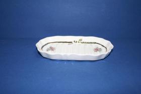 Accesorios baño de encimera en porcelana 469 - Portacepillos de porcelana Lazo oro