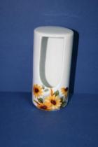 Accesorios baño de encimera en porcelana 450 - Vaso de porcelana Dona girasol