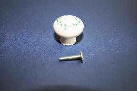 Tiradores de muebles 1213 - Tirador porcelana laurel verde